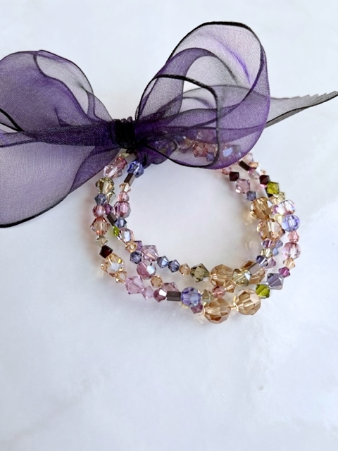 Austrian Crystal, {Sandy Beige} Bracelet Set